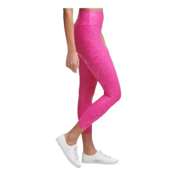 Calvin Klein Performance Women's Metallic-Print High-Waist 7/8Leggings XS - Picture 4 of 4